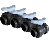 Lote 4 válvula esf pvc presión 40 mm h-h
