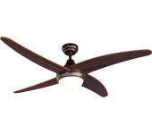 Ventilador de techo con luz silencioso dc sulion regal marrón 122 cm