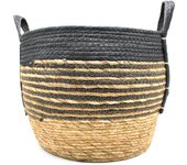 Maceta de junco de mar alpes marrón 34x37 cm