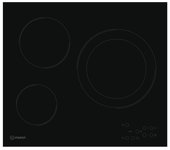 Placa vitrocerámica indesit ri 360 c (es) con 3 zonas de cocción zona grande de 27cm 5600 w
