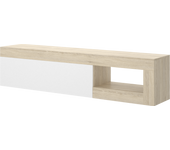 Mueble de tv cira blanco y natural 204x48x42 cm (anchoxaltoxfondo)