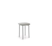 Taburete bajo de cocina kira armazon aluminio asiento michigan plata
