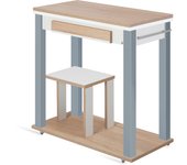 Carrito de cocina portus dual 80x40(80), melamina natural