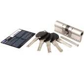 Bombín para cerradura tesa tk100 de 40 + 40 mm niquelado, alta seguridad