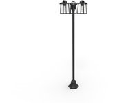 Farola de exterior kelsey 3 luces e27 195 cm