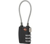 Candado 3 combi a cable tsa negro