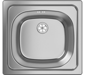 Fregadero de acero inox delinia como 46.5 x 43.5 cm