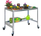 Mesa de cultivo con ruedas gris 150x70 cm