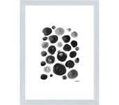 Cuadro pintado con marco dots white 30 cm x 40 cm