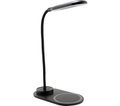 Flexo led negro con base,10 w,2 tonos de luz,cargador inalámbrico para móvil