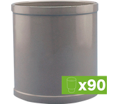 Lote 90 manguito liso h/h pvc evac d-40