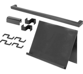 Set barra de cocina + soporte tablet delinia id inox 45 cm + 6 ganchos colgar