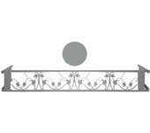 Portamaceteros desmontable floral gris 60-100