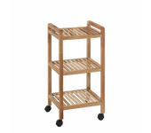 Carrito de baño norway marrón con 3 estantes 31x35x72 cm