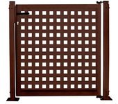 Kit puerta para valla doorself square 116x93,5 cm óxido