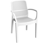 Silla de exterior de resina sirolo blanca