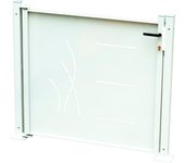 Kit puerta de valla de jardín blanca 116x93,5 cm