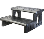 Escalera para spa sencilla de 2 peldaños de pvc
