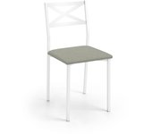 Silla de cocina bárbara textil plata 38x86x47cm