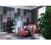 Mural no tejido urban city patchwork rosa de 212 x 270 cm marburg