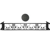 Portamaceteros desmontable floral negro forja 60-100