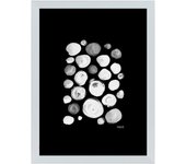 Cuadro pintado con marco dots black 30 cm x 40 cm