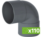 Lote 110 codos 87 h/h pvc-evac d-40