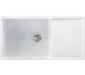 Fregadero seno con escurridor de resina rectangular interbany oceano plus 85 x 4