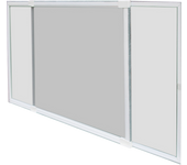Mosquitera extensible de aluminio blanco para ventana tela de fibra 50x75-142cm