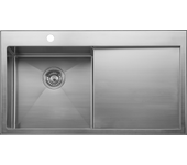 Fregadero seno con escurridor de acero inox rectangular andemen saturno 86 x 50