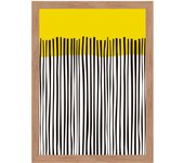 Cuadro pintado con marco mustard lines 30 cm x 40 cm