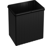 Cubo de basura gris y negro 18l