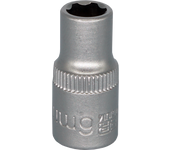 Llave de vaso dexter de 6 caras de 6 mm con cuadradillo de 1/4