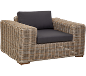 Sillón de jardín con cojín de aluminio y ratán kenia ii antracita