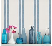 Papel pintado no tejido geométrico tnt eco 1806-1 rodas strip azul