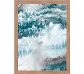 Cuadro pintado con marco blue ii abstract 30 cm x 40 cm