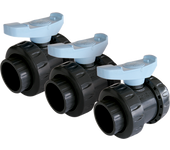 Lote 3 válvulas de esfera pvc presión ø 25 mm h-h