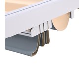 Pérgola tensada marsella 4x3 m blanca lona gris