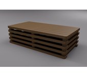 Mesa auxiliar de jardín de madera relax marrón de 41x30x101 cm
