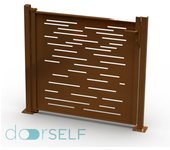 Kit puerta de valla de jardín óxido 116x93,5 cm