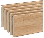 Pack 5 tapetas nogal crema acanalada 2200x80x12/10mm