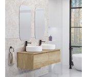 Conjunto de mueble de baño toko 2c 120cm nature