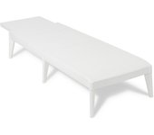 Tumbona de jardín sirolo de resina blanca de 60x29x186 cm