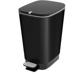 Cubo de la basura con pedal keter negro con 25 litros de capacidad