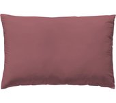 Funda de almohada wash garment percal 200 hilos smokey red 45 x 110 cm
