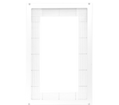 Cerquillo para horno-microondas blanco de pvc de 60x40 cm