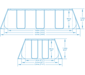 Piscina tubular de pvc rectangular bestway 4.04x2.01x1 m