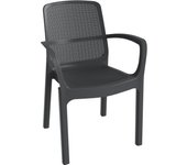 Silla de exterior de resina sirolo antracita