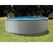 Piscina elevada de acero blanco ovalada ø 4,6 x 1,2 m con depuradora de arena qp