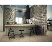 Azulejo cerámico abombado efecto relieve 3d decor nilo brown 15x15 cm